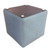 Square Upholstered Ottoman with Glides